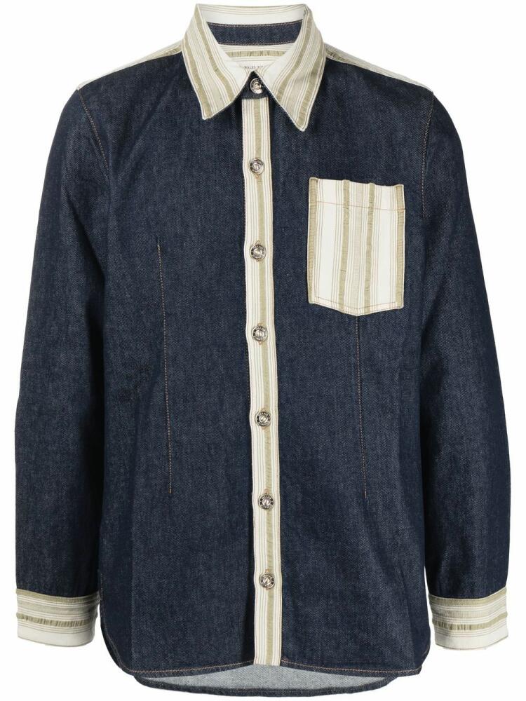 Wales Bonner Miles denim shirt - Blue Cover