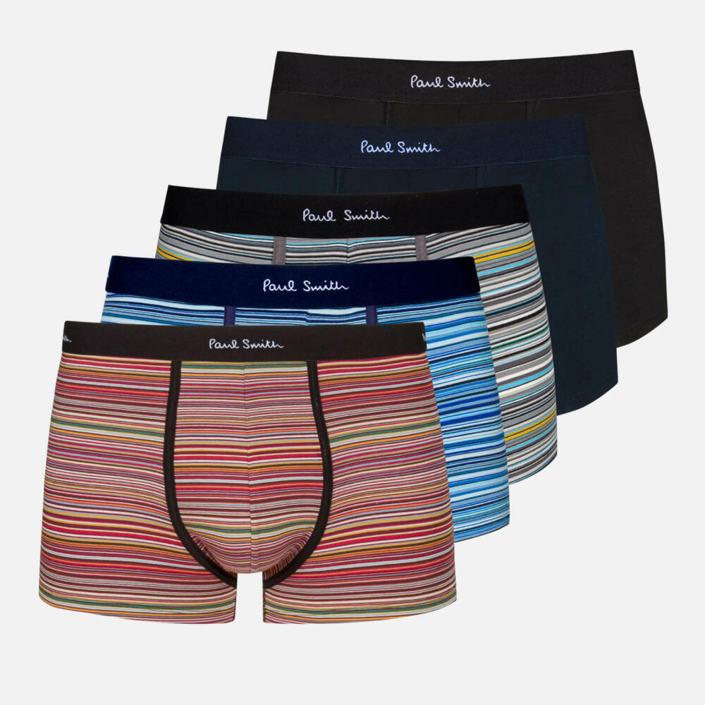 Paul Smith Loungewear Five-Pack Stripe Stretch-Cotton Boxer Shorts Cover