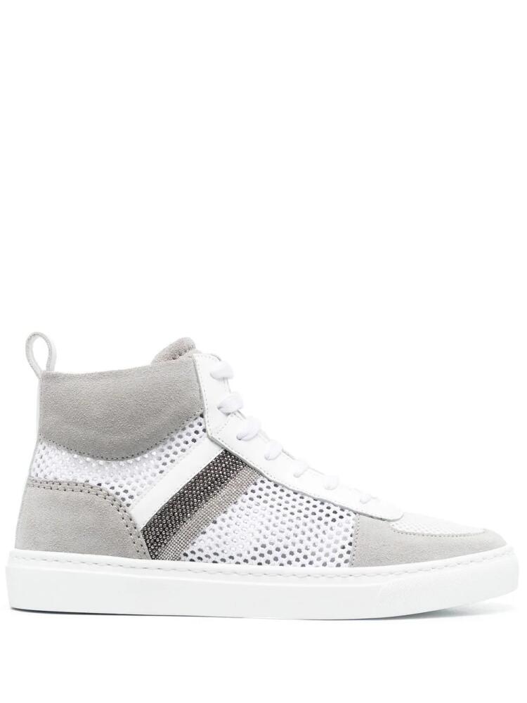 Fabiana Filippi panelled lace-up sneakers - White Cover