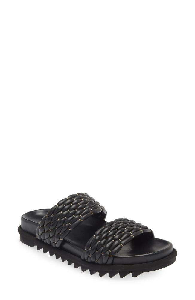 Dries Van Noten Woven Slide Sandal in Qu112 Black900 Cover