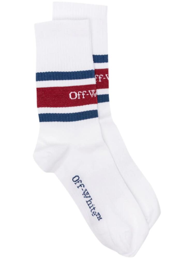 Off-White striped logo-jacquard socks Cover