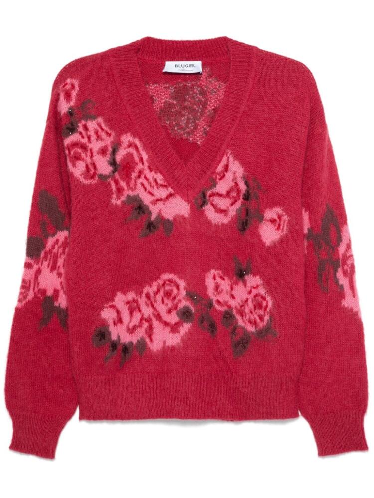 Blugirl jacquard sweater - Red Cover