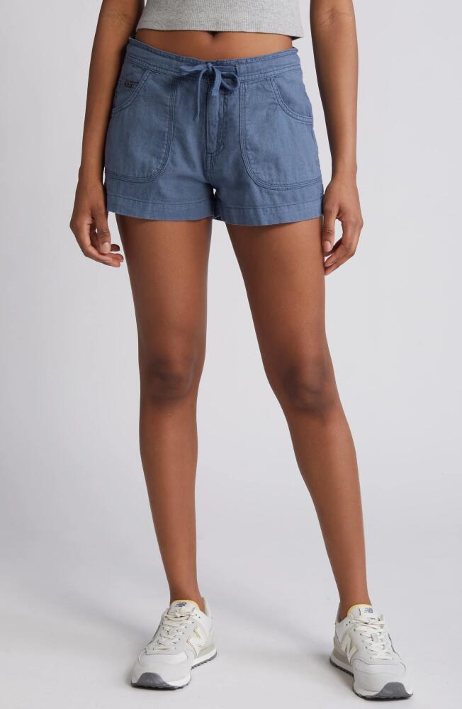 BDG Urban Outfitters Linen Drawstring Shorts in Blue Cover