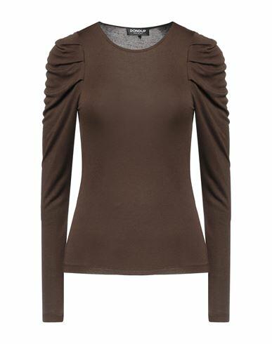 Dondup Woman T-shirt Dark green Modal, Cashmere Cover