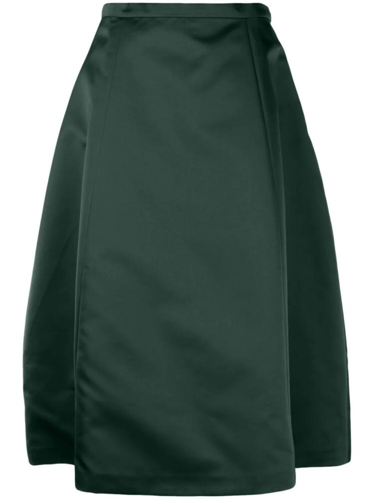 Rochas A-line satin midi skirt - Green Cover