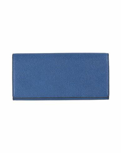 Valextra Woman Wallet Blue Calfskin Cover