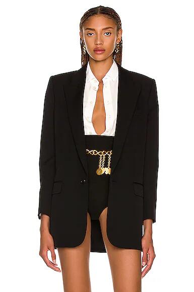 Saint Laurent Single Button Jacket in Black Cover