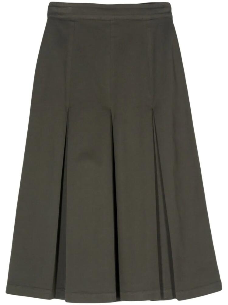 ASPESI box-pleated midi skirt - Green Cover