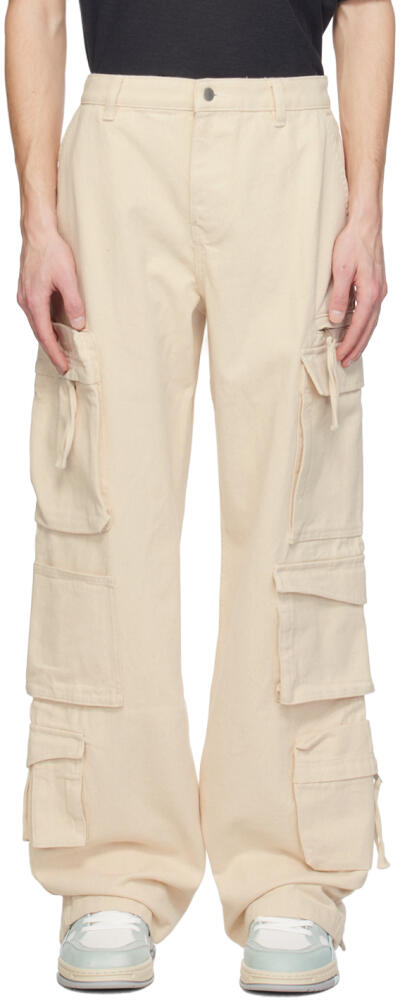 Axel Arigato Beige Utility Denim Cargo Pants Cover