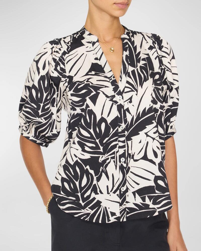 Brochu Walker Asteria Botanical-Print Cotton Blouse Cover