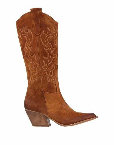 Divine Follie Woman Boot Camel Leather Cover