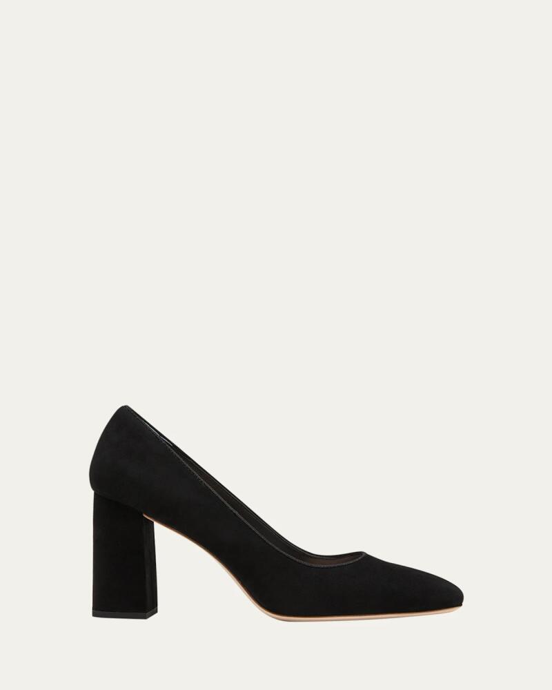 Loeffler Randall Rue Simple Suede Block-Heel Pumps Cover