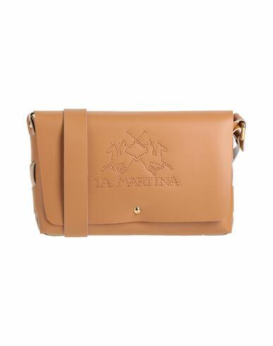 La Martina Woman Cross-body bag Tan Bovine leather Cover