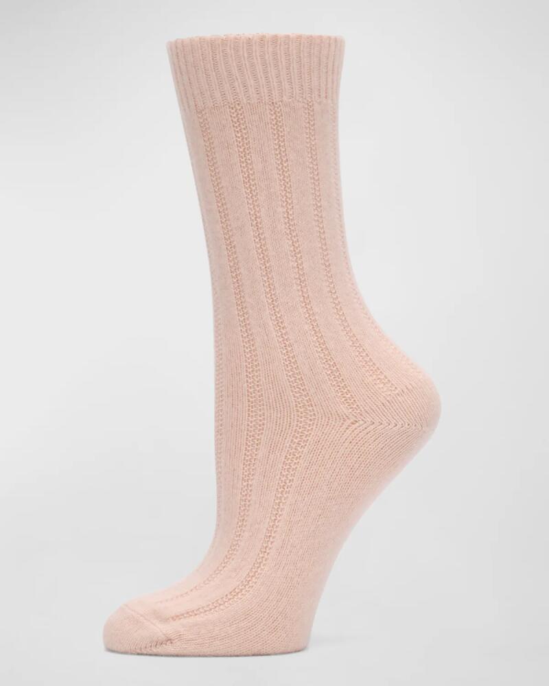 Neiman Marcus Cashmere Ribbed Socks Cover