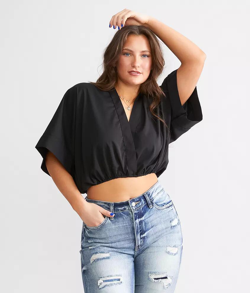 Hyfve Pretty Please Surplice Cropped Top Cover