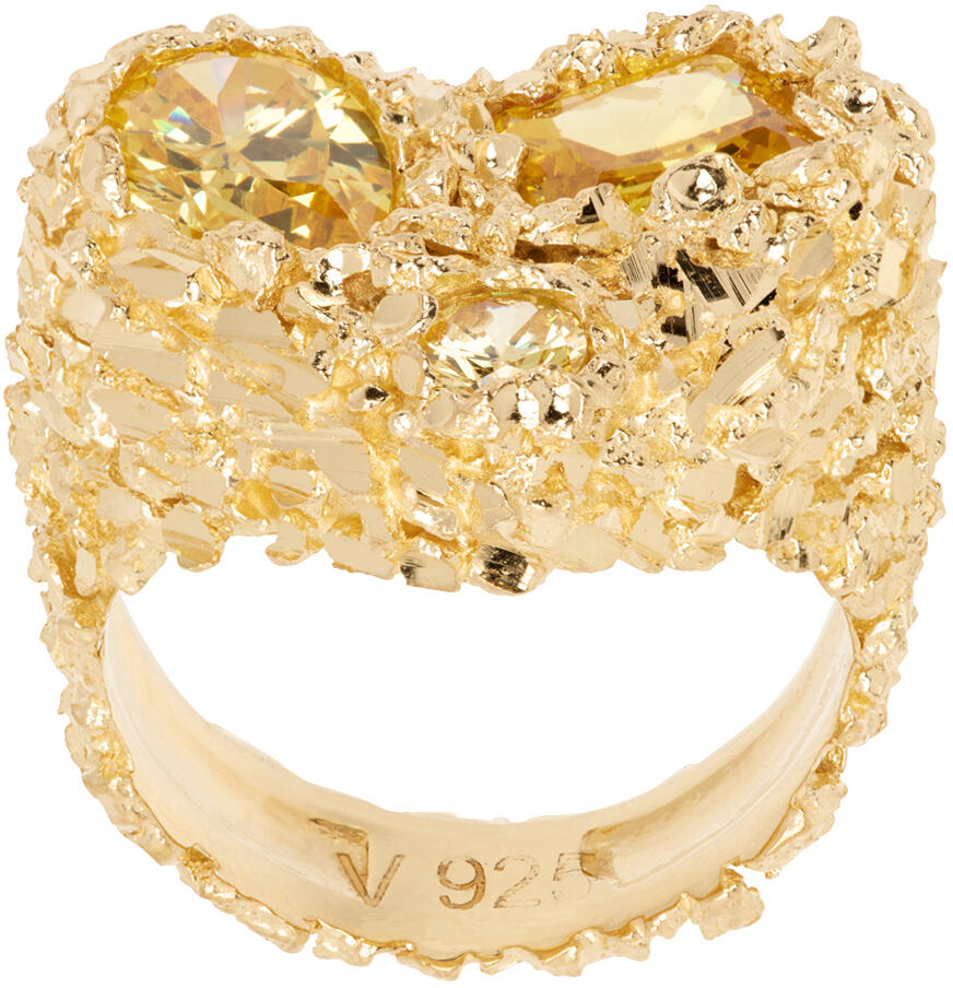 Veneda Carter Gold VC034 Multi Citrine Heart Ring Cover