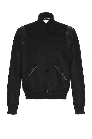 Saint Laurent Tonal Wool Teddy in Black Cover