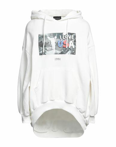 Throwback. Woman Sweatshirt White Cotton Cover