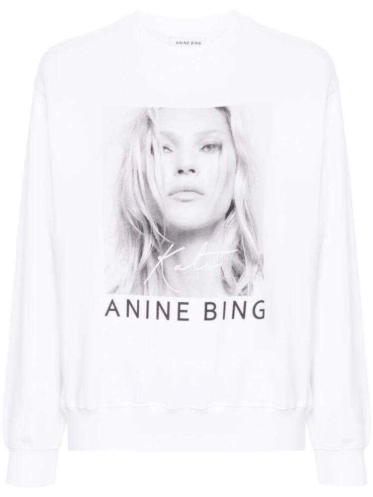 ANINE BING Ramona cotton sweatshirt - White Cover