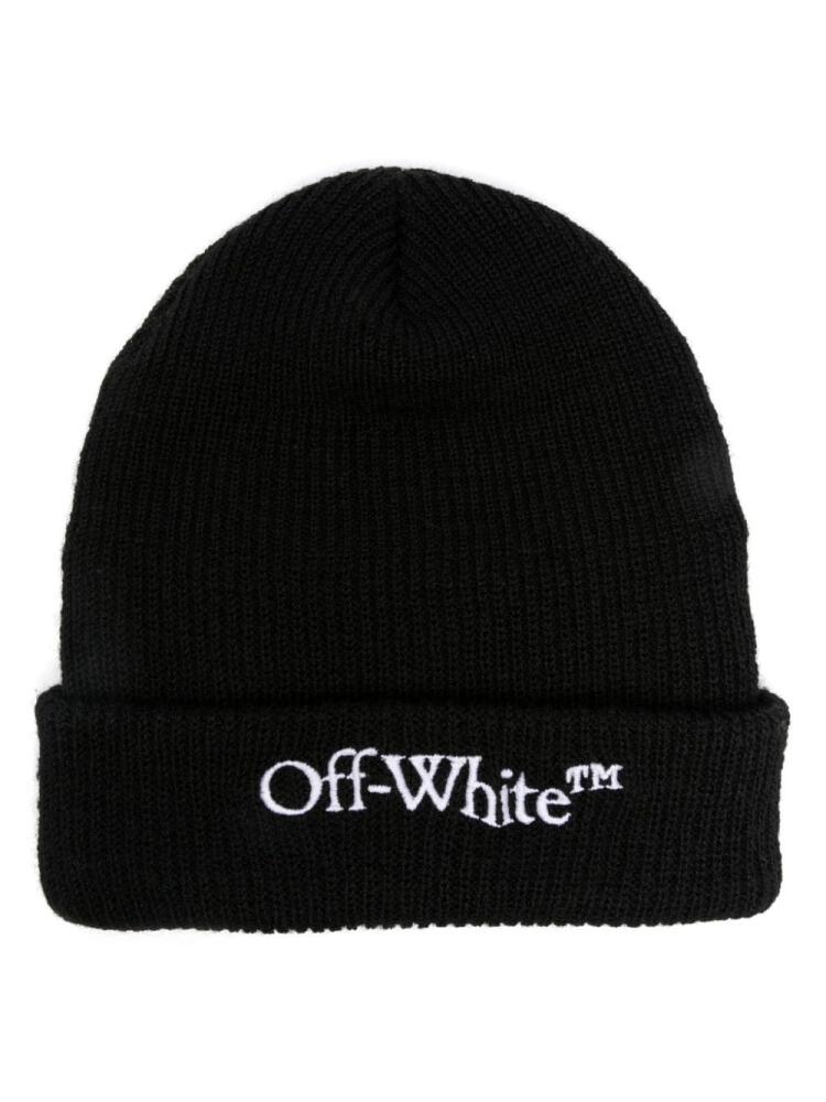 Off-White logo-embroidered beanie - Black Cover