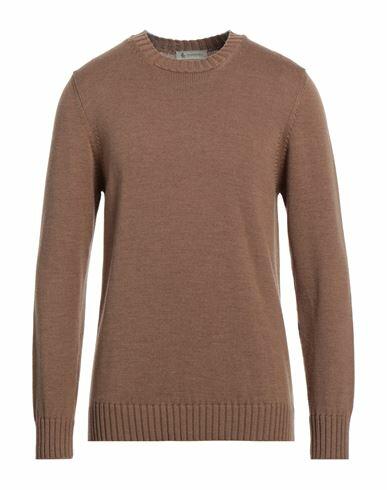 Piacenza Cashmere 1733 Man Sweater Camel Virgin Wool Cover