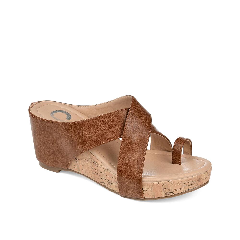 Journee Collection Rayna Wedge Sandal | Women's | Dark Brown Cover