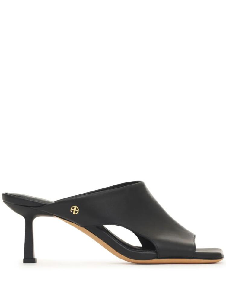 ANINE BING Hoxton cut-out mules - Black Cover