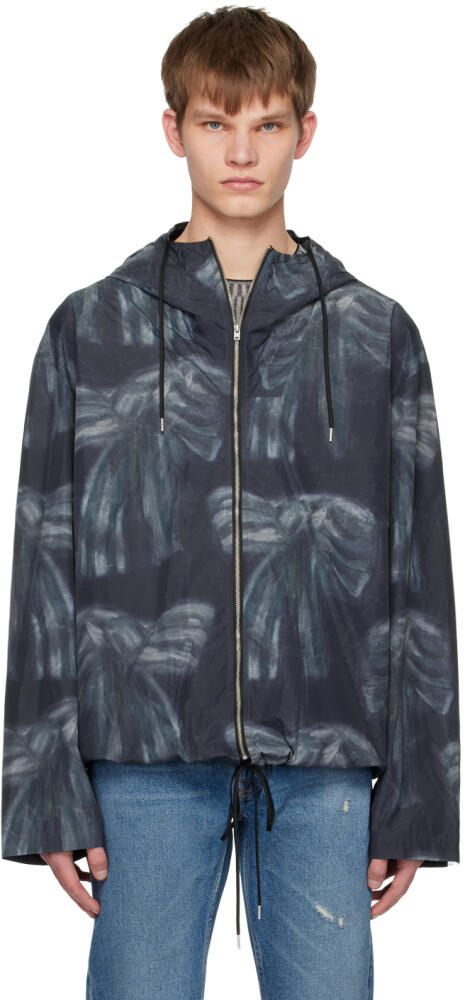 Acne Studios Black & Blue Hooded Jacket Cover