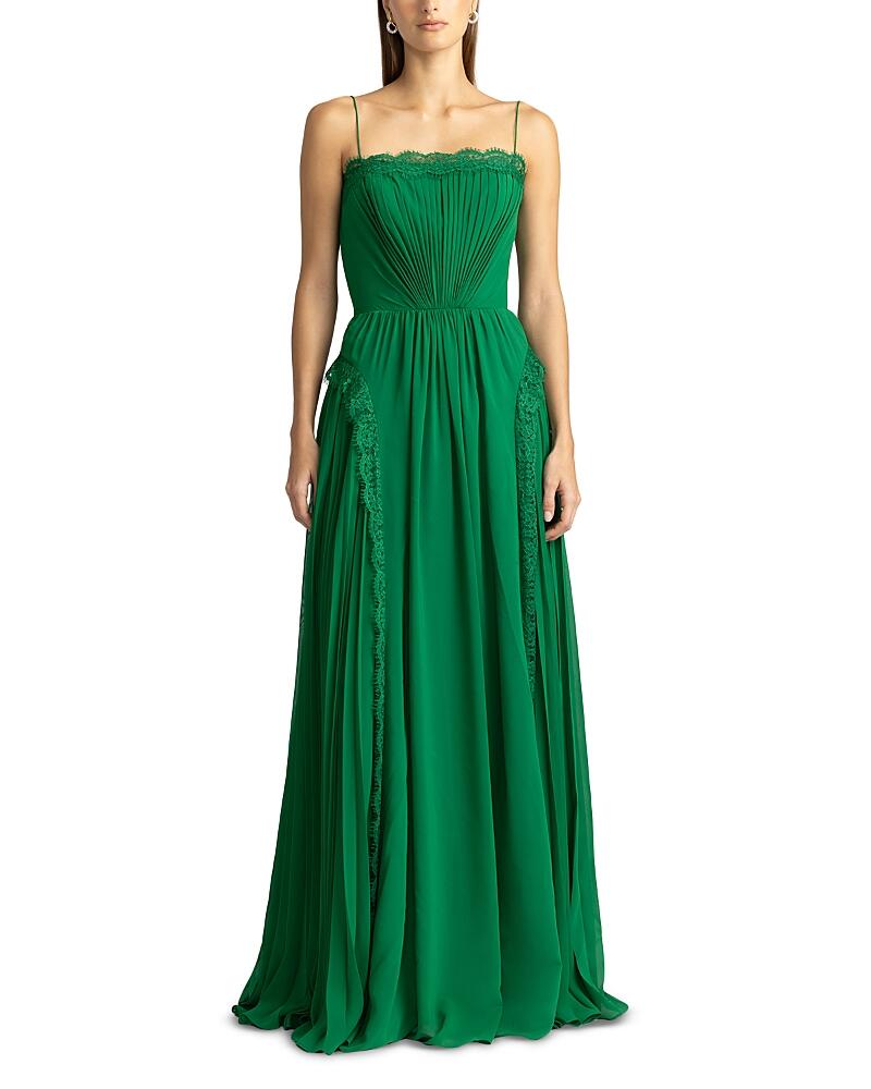 Zac Posen Lace Trim Gown Cover