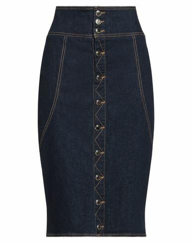 Silvian Heach Woman Denim skirt Blue Cotton, Elastane Cover