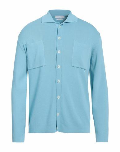 Daniele Fiesoli Man Cardigan Light blue Cotton Cover