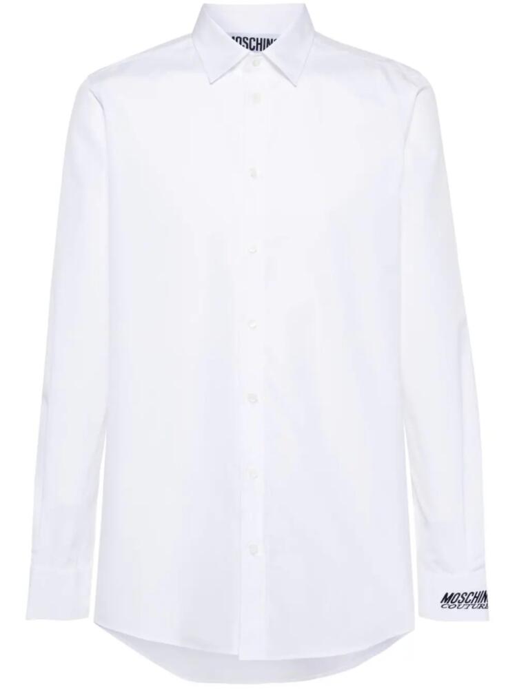 Moschino logo-embroidered shirt - White Cover