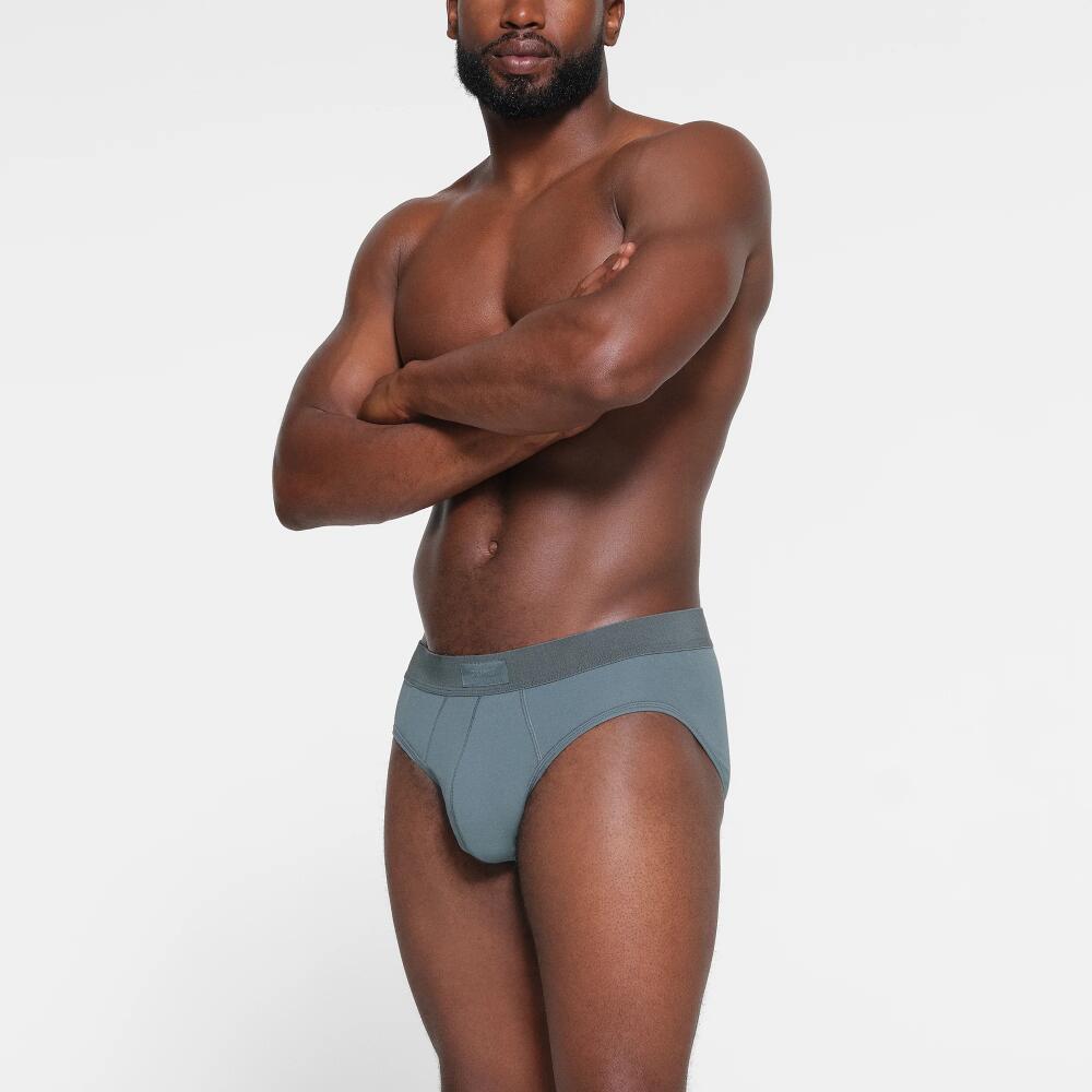 SKIMS Mens Brief | Blue | XS | SKIMS Cotton Cover