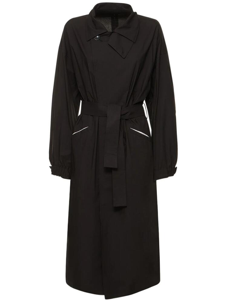 YOHJI YAMAMOTO Cotton Midi Trench Coat Cover