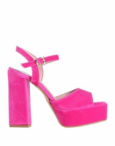 Divine Follie Woman Sandals Fuchsia Textile fibers Cover