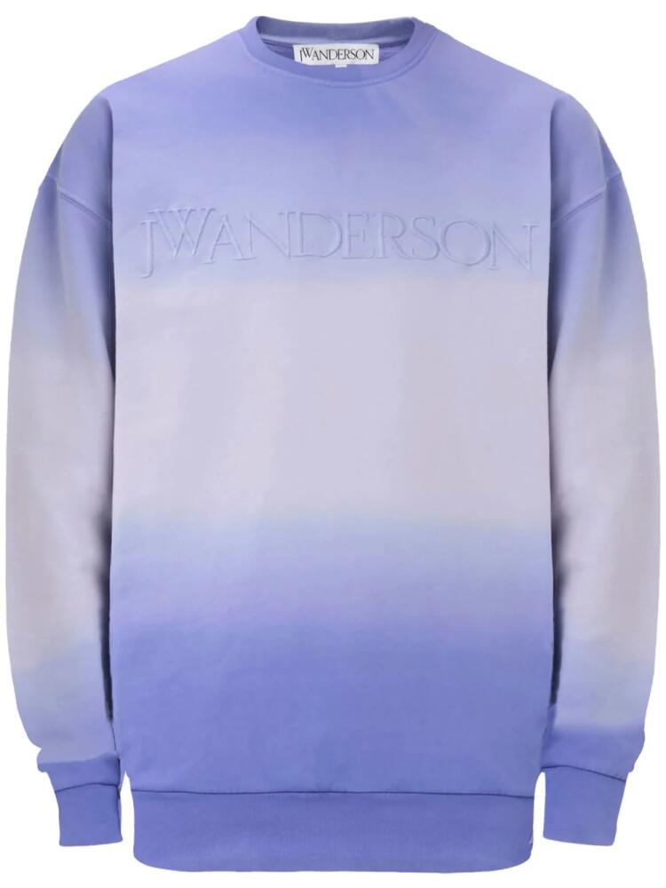 JW Anderson logo-embroidered gradient sweatshirt - Purple Cover