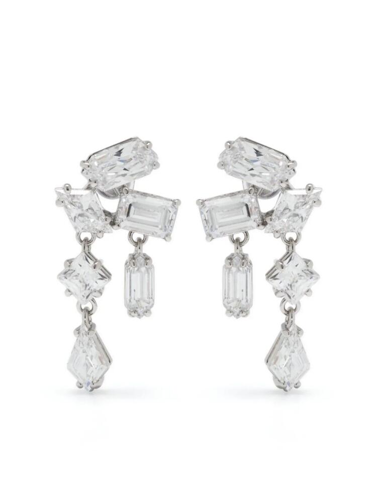 Swarovski Mesmera crystal-embellished drop earrings - Silver Cover