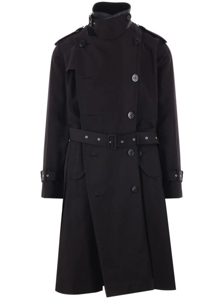 sacai layered trench coat - Black Cover