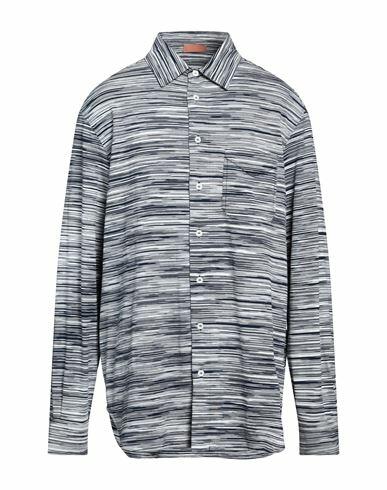 Missoni Man Shirt Navy blue Cotton Cover