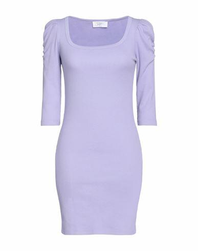 Soallure Woman Mini dress Lilac Cotton, Elastane Cover