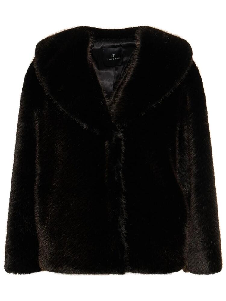 ANINE BING Hilary Faux Fur Jacket Cover