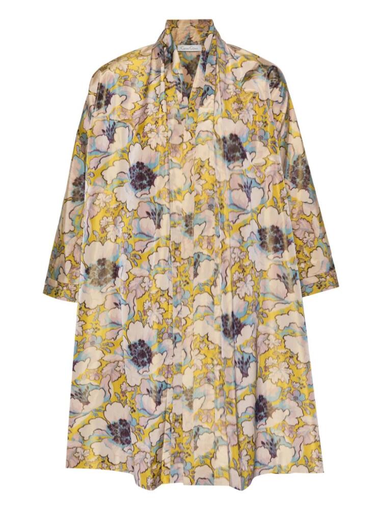 Carine Gilson floral-print taffeta robe - Yellow Cover