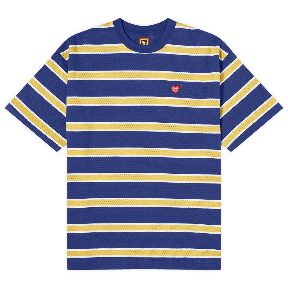 Human Made Men's Striped Small Heart T-Shirt in Navy Cover