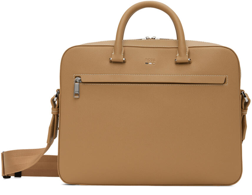 BOSS Beige Ray Faux-Leather Briefcase Cover