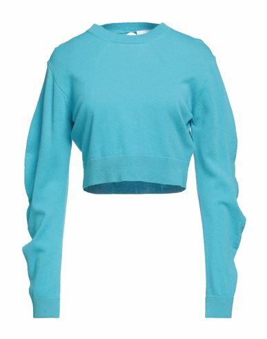 Circus Hotel Woman Sweater Azure Wool, Cashmere Cover