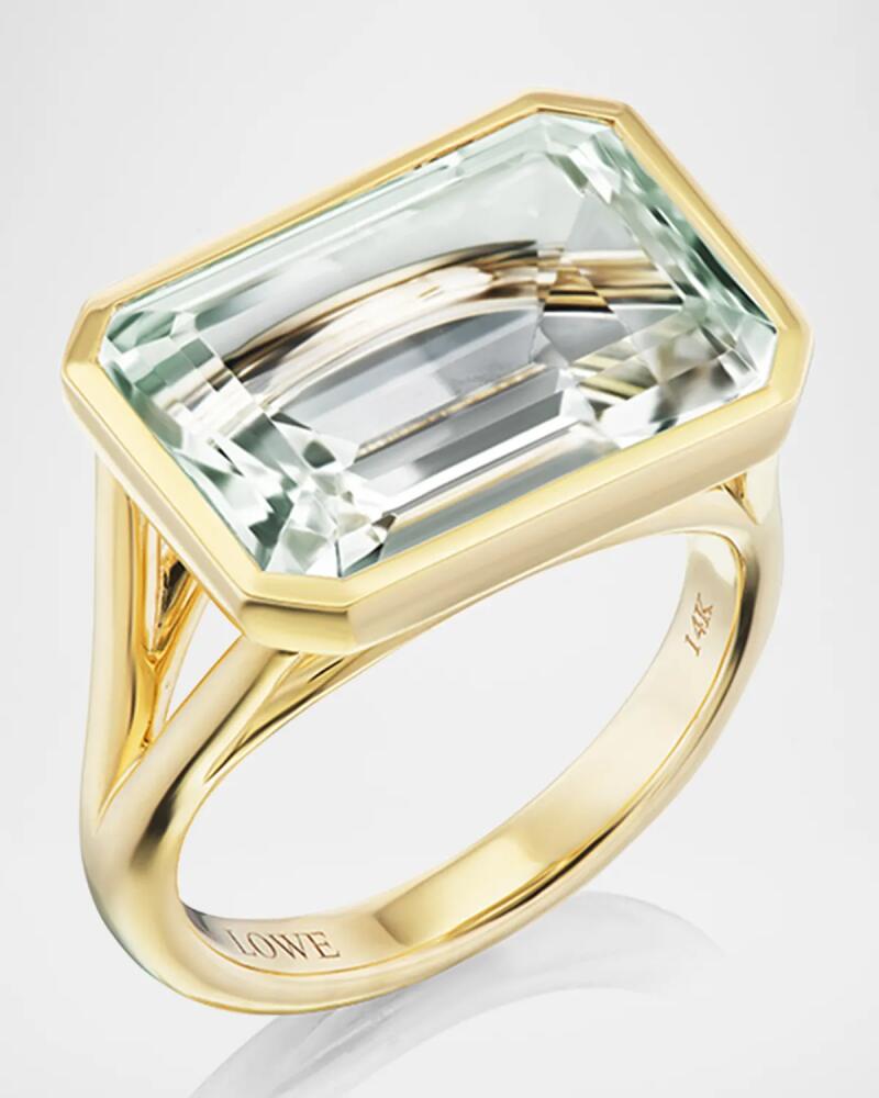 Sheryl Lowe The Joni 14K Gold Emerald-Cut Prasiolite Ring Cover