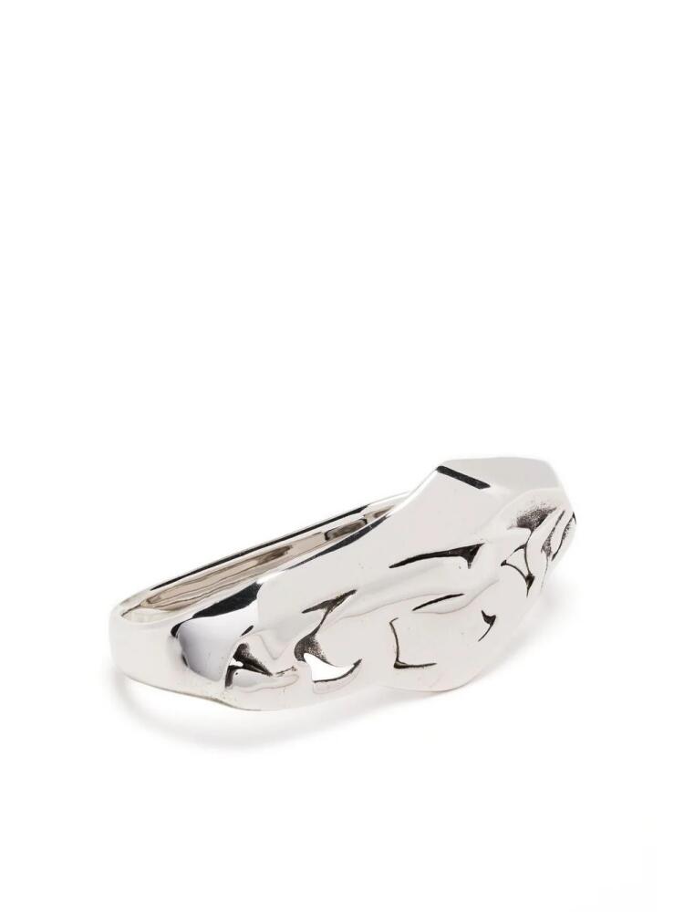 Alexander McQueen asymmetric oversized ring - Silver Cover