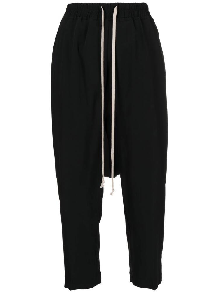 Rick Owens drawstring cropped trousers - Black Cover