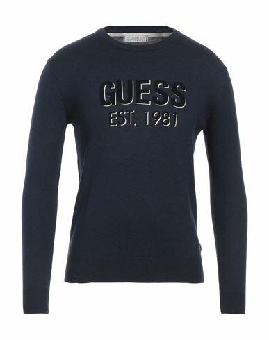 Guess Man Sweater Midnight blue Polyamide, Polyester, Silk, Wool Cover