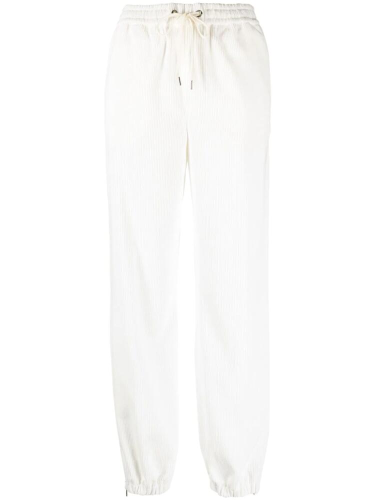 Moncler tapered corduroy track pants - White Cover